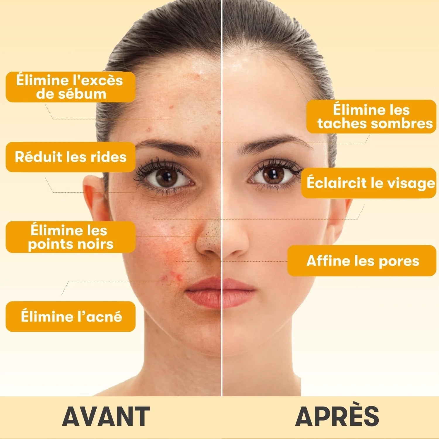 MASQUE VISAGE ÉCLAIRCISSANT AU CURCUMA & MIEL & CIDRE DE POMME (RAPIDE, EFFICACE, REPARATEUR)