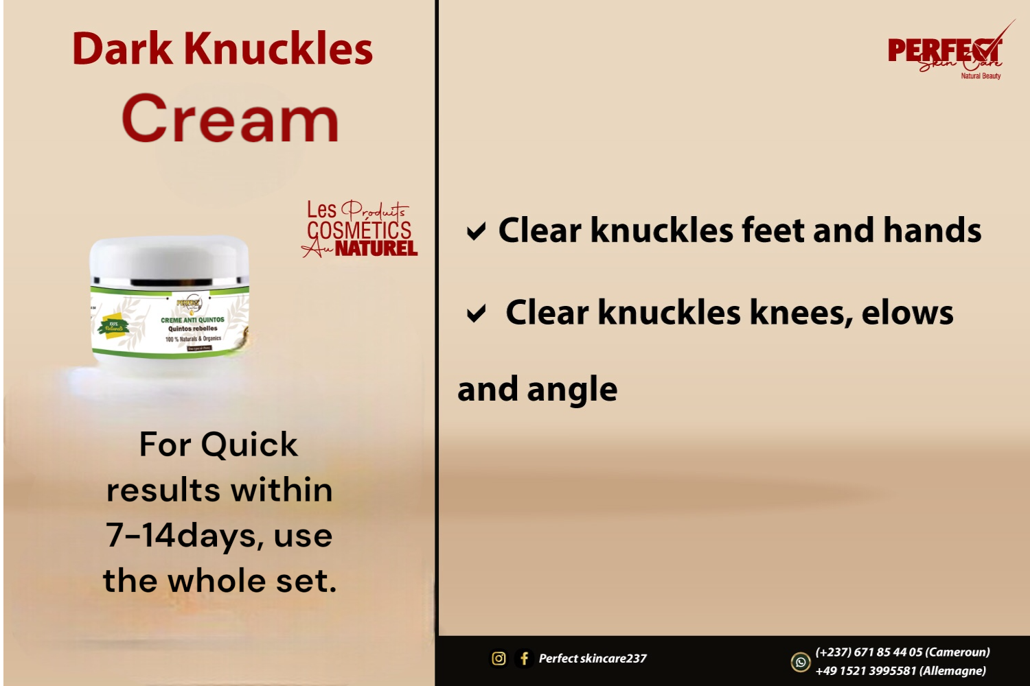 Crème Anti-Quintaux - HYPER Actif - NE PÈLE PAS - ÉCLAIRCIT PLUTOT