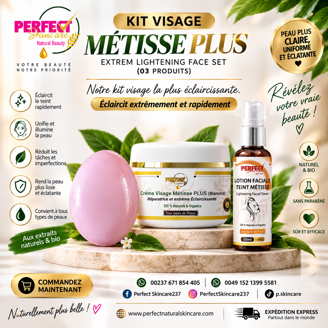 Supreme/Métis Face Kit Plus – FORTGESCHRITTENE FORMULIERUNG – 10X AKTIV
