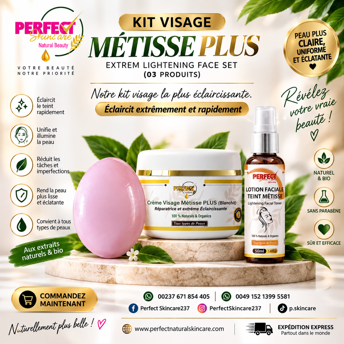 Supreme/Métis Face Kit Plus – FORTGESCHRITTENE FORMULIERUNG – 10X AKTIV