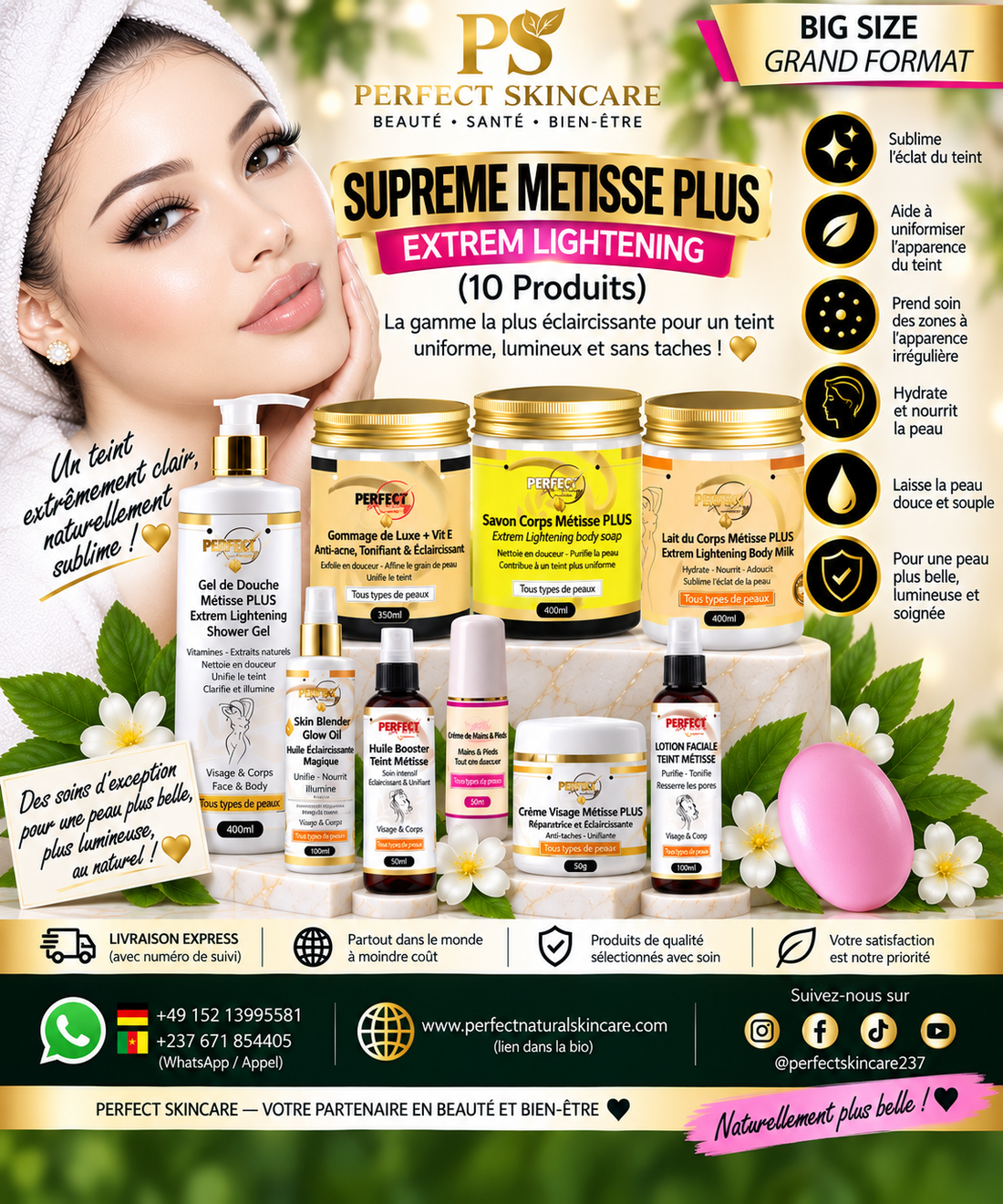Komplette Supreme/Metisse PLUS-Reihe – FORTGESCHRITTENE FORMULIERUNG – 10X AKTIV