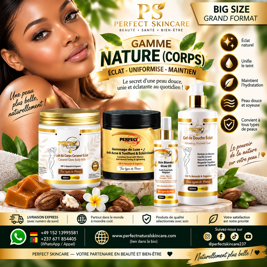 (Big Size) Caramel Glow Full Set - Non Lightening