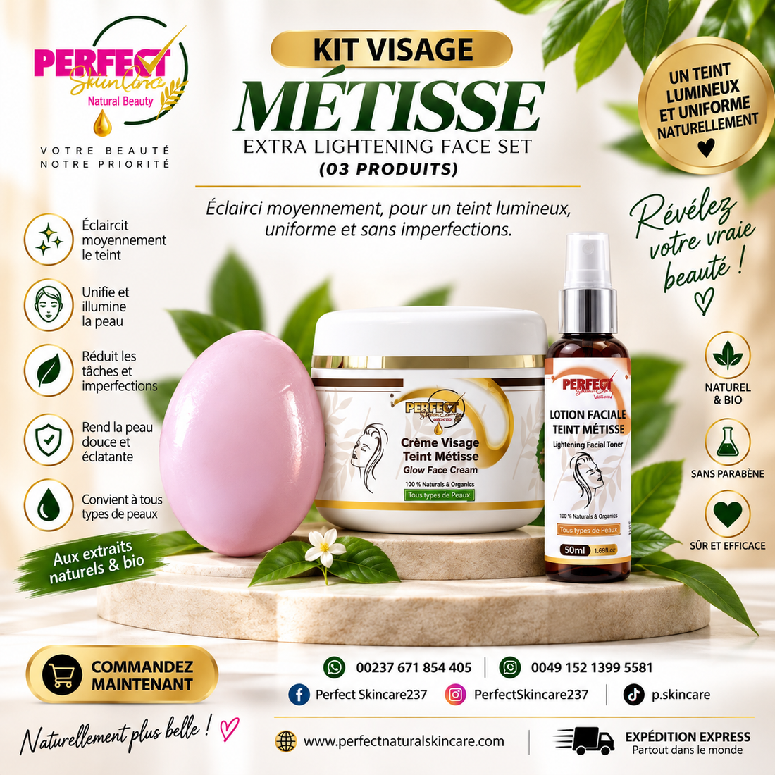 Supreme/Metisse Face Kit – FORTGESCHRITTENE FORMULIERUNG – 5X Active