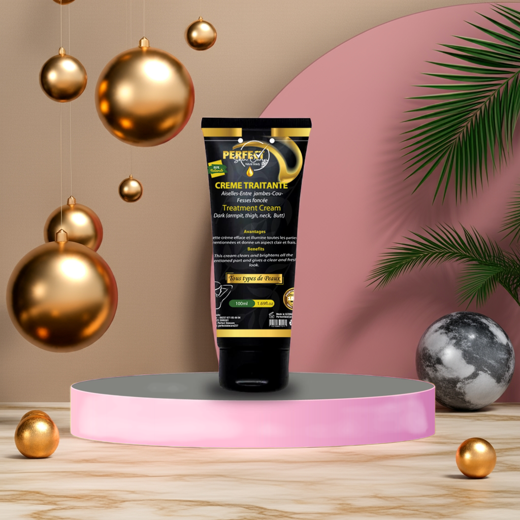 Crème/Huile Traitante - Hyper ACTIVE sur toutes les zones noires du corps.