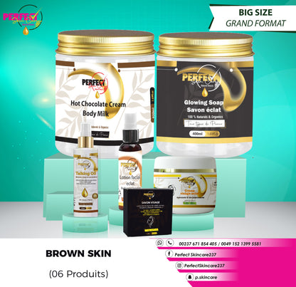 (Grand format) Gamme Brown Skin Complete (Teint MARRON ECLATANT)