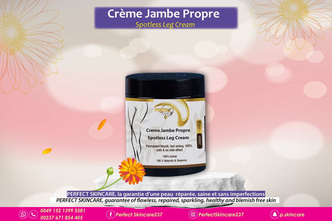 Crème Jambe Propre (Jambes abimées, Jambes plus sombres)