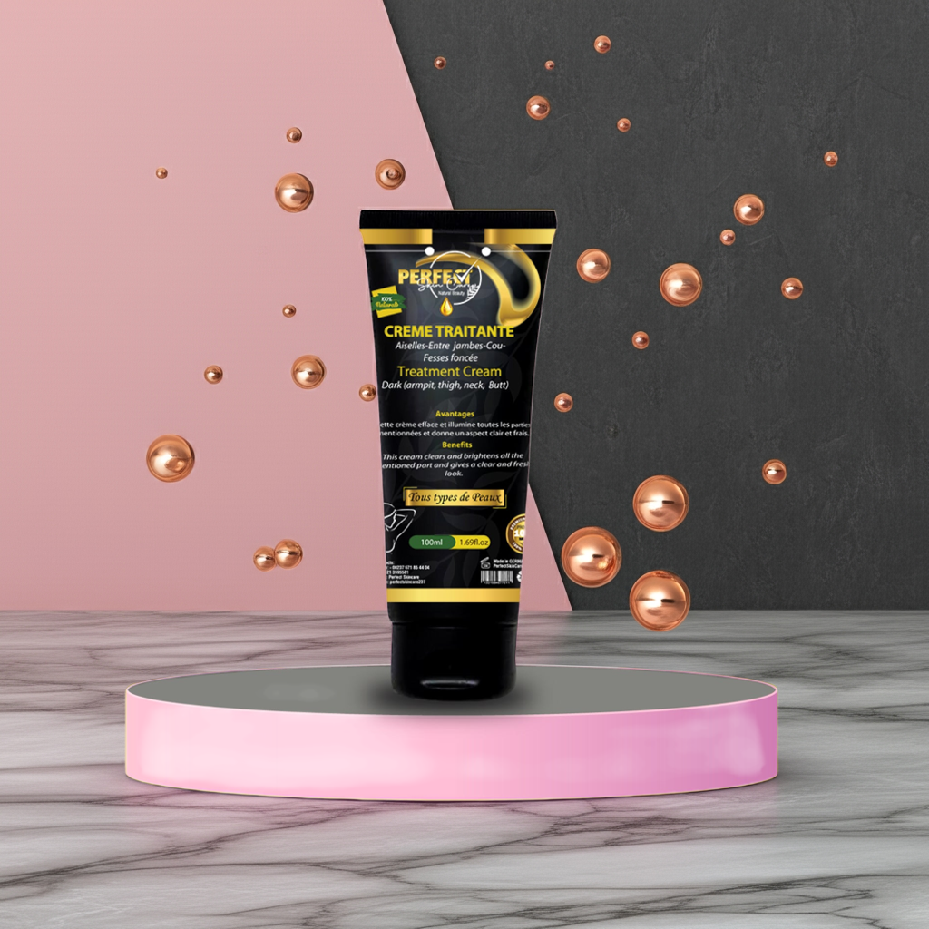 Crème/Huile Traitante - Hyper ACTIVE sur toutes les zones noires du corps.